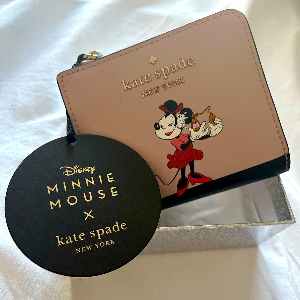 NEW Minnie Mouse x Kate Spade Small Folding Wallet